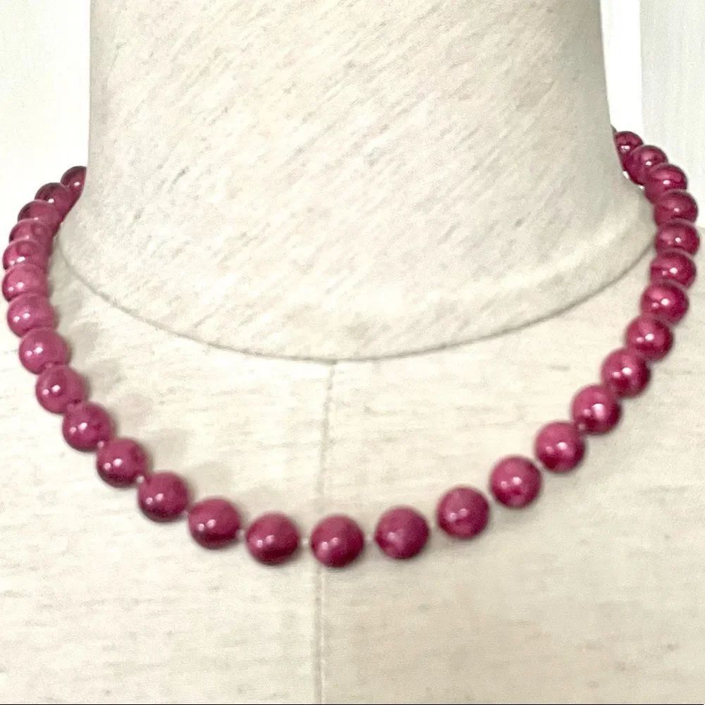 Pinkish purple beaded necklace